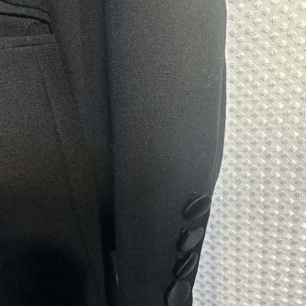 Valentino Uomo Black Pure Wool Double Breasted Blazer